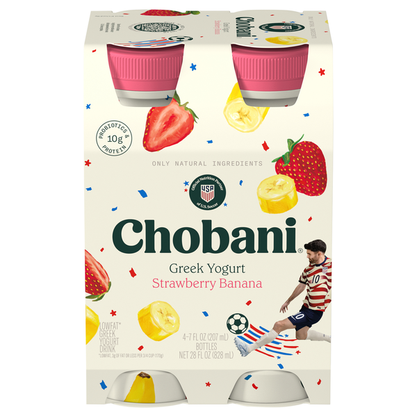 Chobani Lowfat Greek Strawberry Banana Yogurt Drink