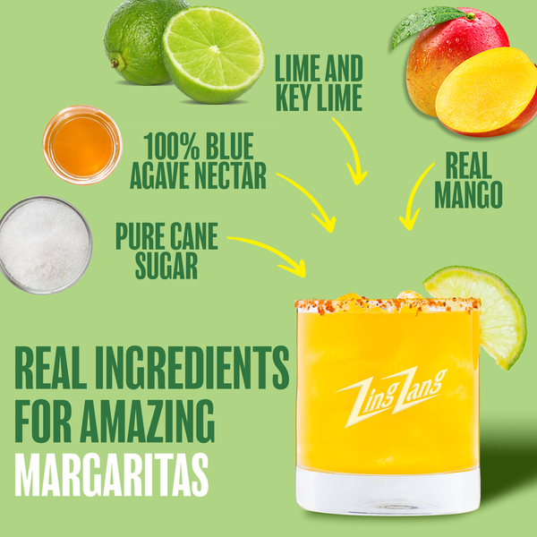 Zing Zang Amazing Mango Margarita Mix, Non-Alcoholic Cocktail Mixer