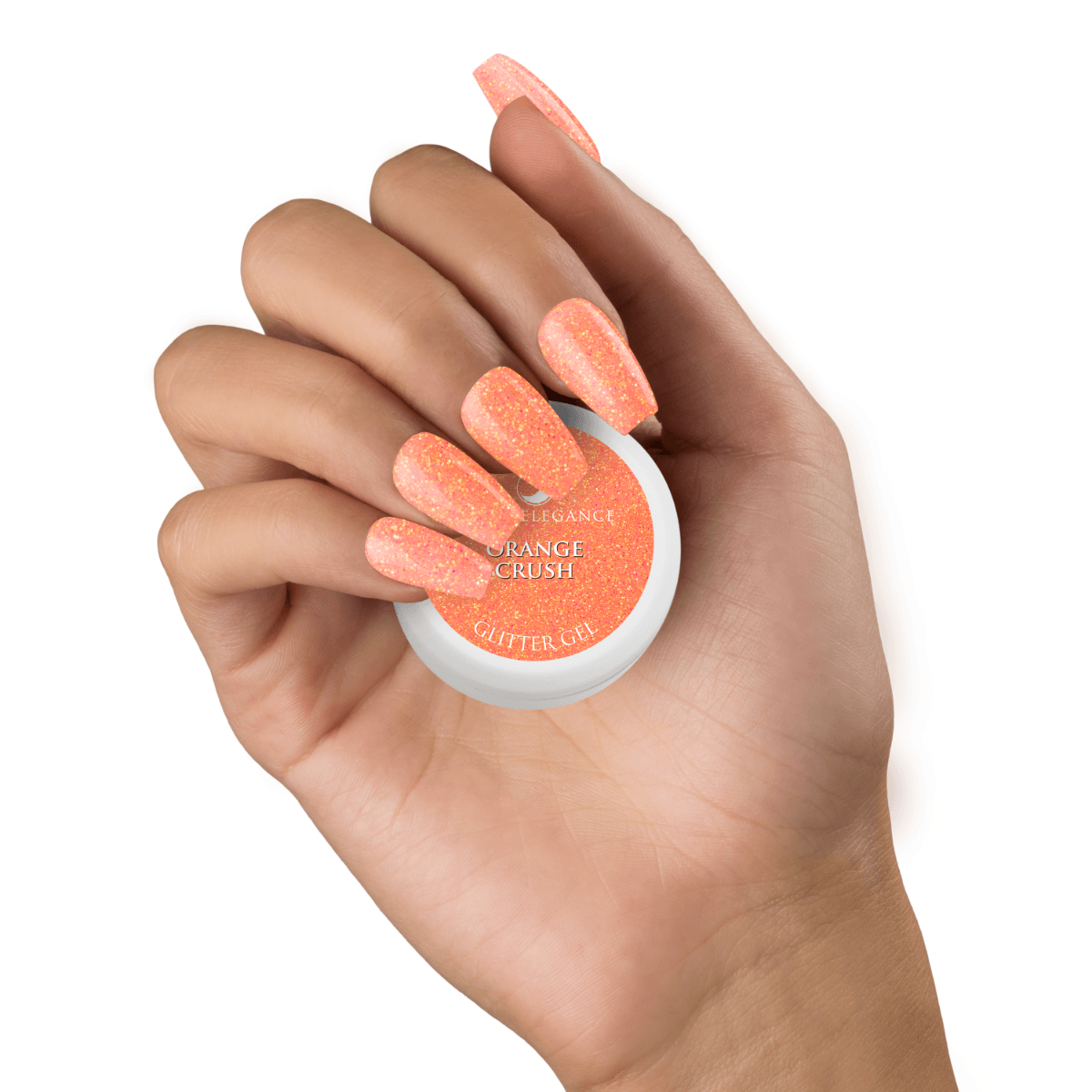 Light Elegance Glitter Gel - Orange Crush