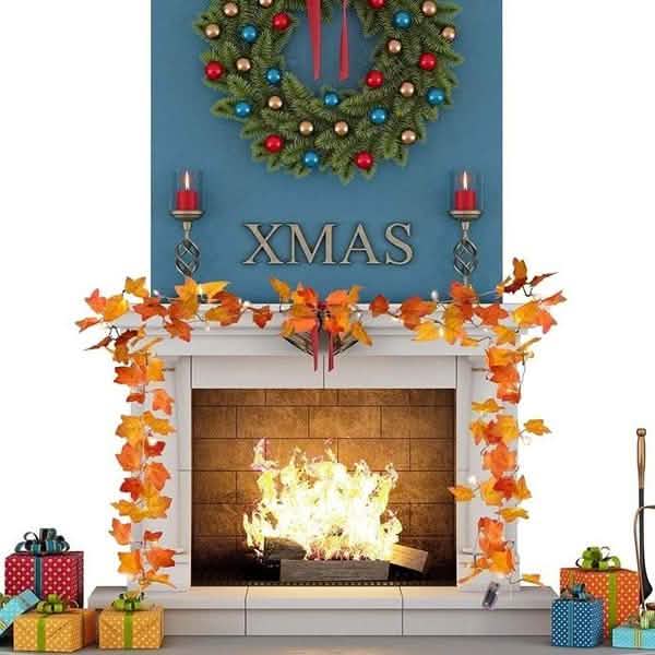 Lighted Fall Garland 40 LED String Light