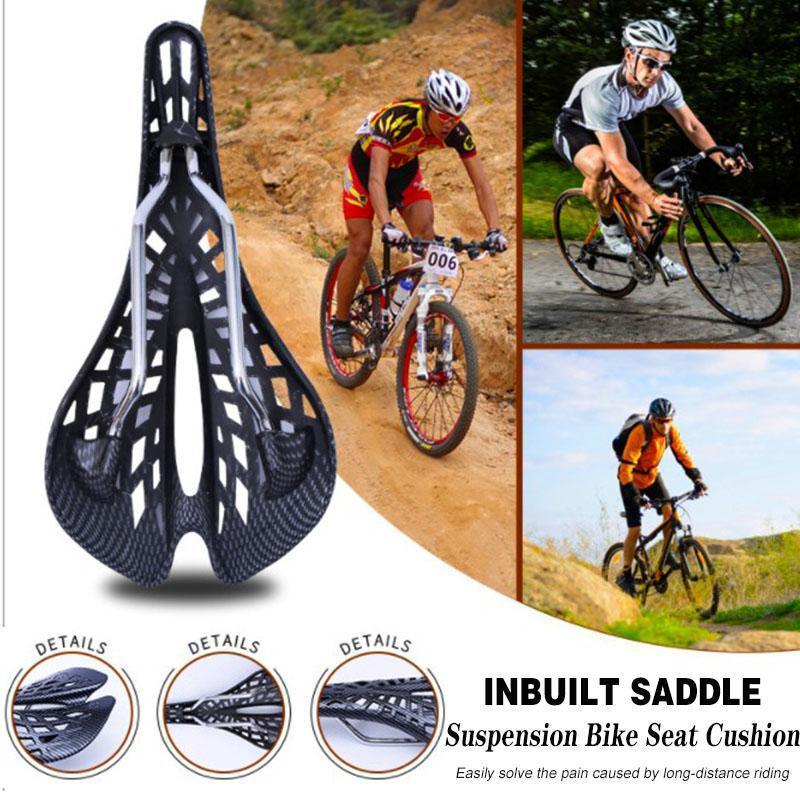 Lightweight Bicycle Front Seat Mat Bike Saddle Bicycle Seat Cushion Pad Breathable Soft Spider Web Saddle Cycling Bicycle Hollow Seat Saddle Comfy Ultra Light Mountain Bike Road Bicycle Saddle