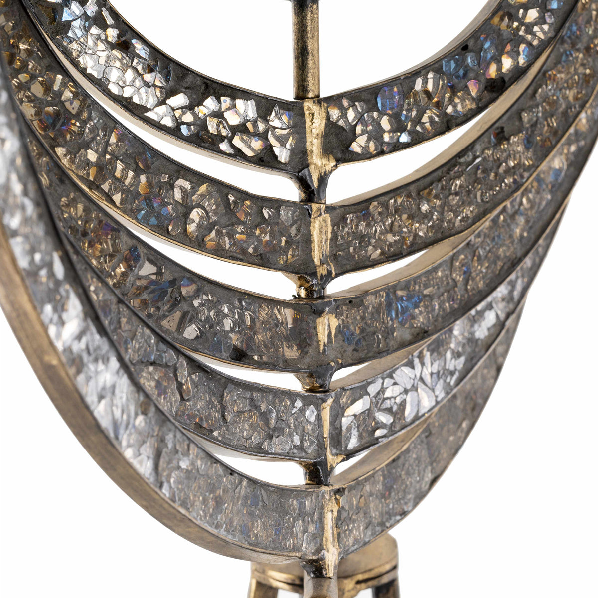 Linntown Antique Gold Circular Metal Sculpture - Clearance
