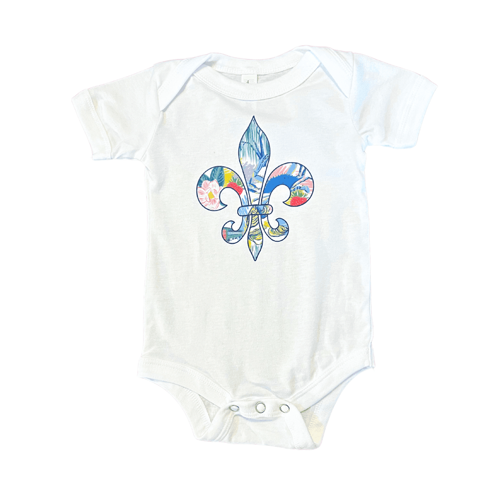 Louisiana Fleur De Lis Baby Gift Bundle 3 Piece Newborn Essentials