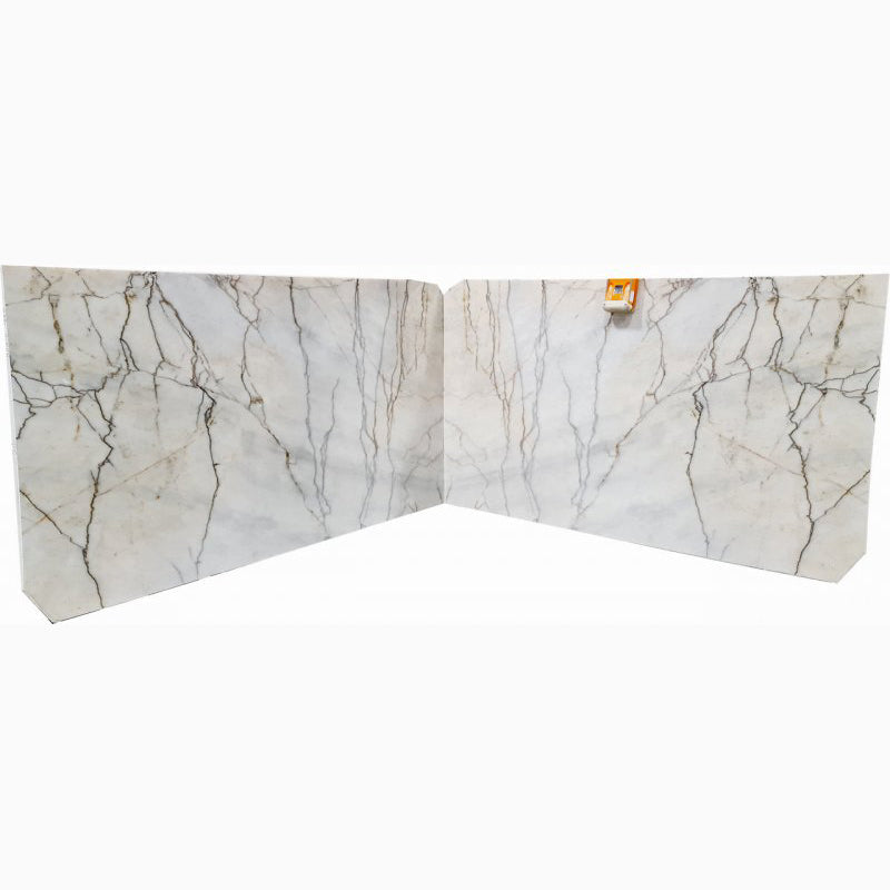 Lupato Gold White Bookmatching Marble Slabs Polished - Livfloors Collection