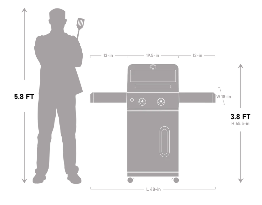 Mesa 220 | Black Foldable Propane Gas Grill