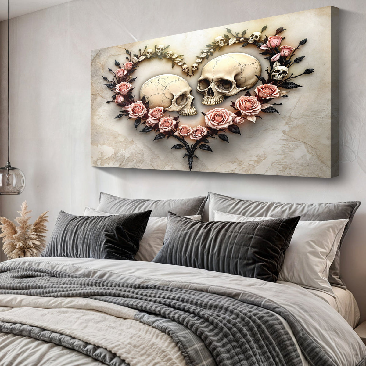 Skull and Flowers Wall Art VI