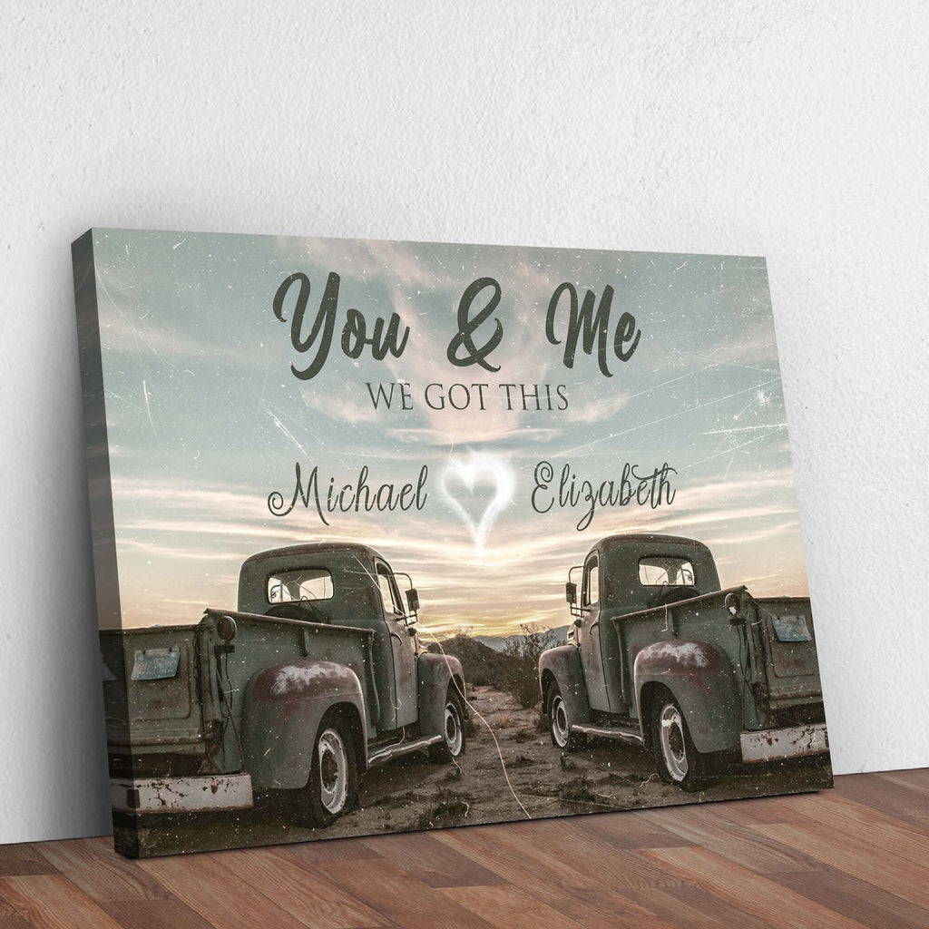 Vintage Truck Themed We Got This Couple Sign