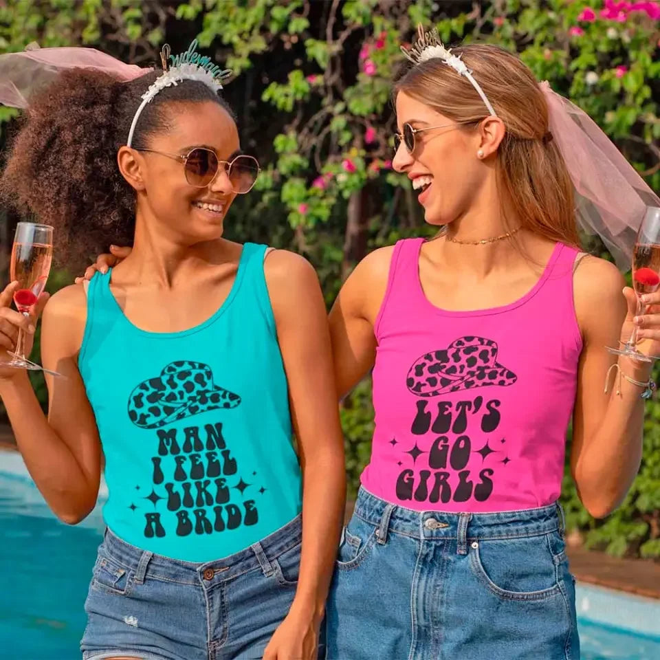 🍾 Man I Feel Like a Bride Bachelorette Party Tank Top 💍