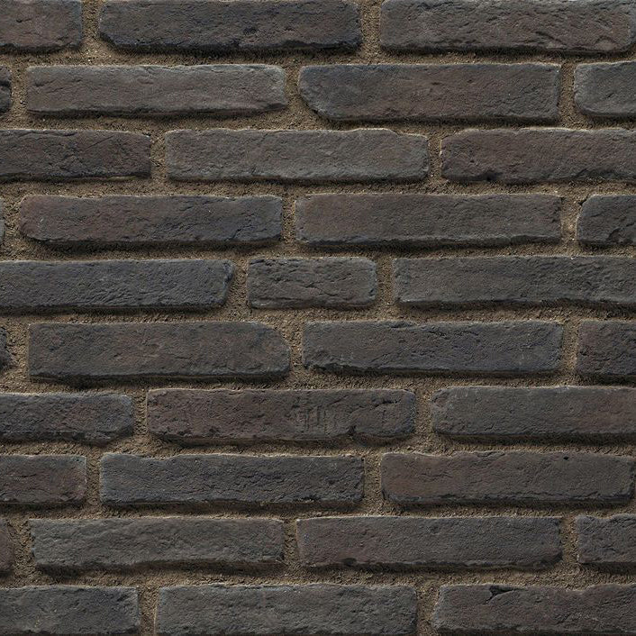 Ferrara Dark Grey Manufactured Stone Handmade Brick Veneer - Livfloors Collection