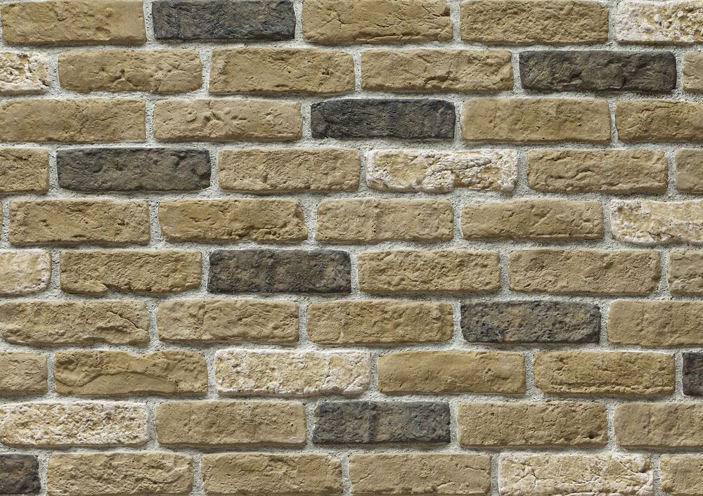 Granulbrick Yellow Manufactured Stone Handmade Brick Veneer - Livfloors Collection