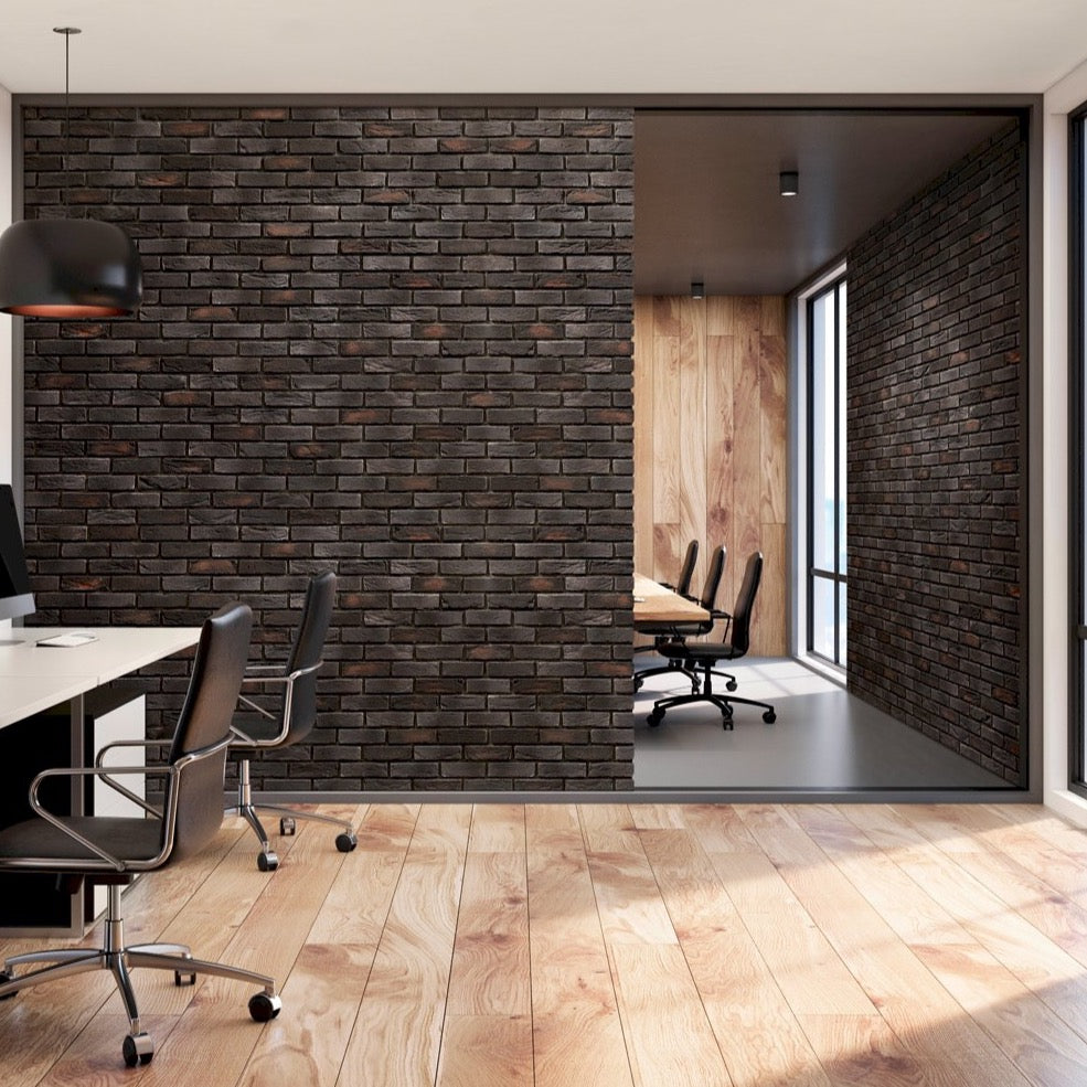 Loft Nero Manufactured Stone Handmade Brick Veneer - Livfloors Collection
