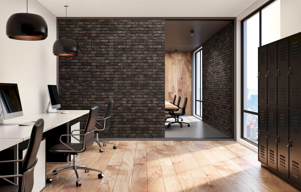 Loft Nero Manufactured Stone Handmade Brick Veneer - Livfloors Collection