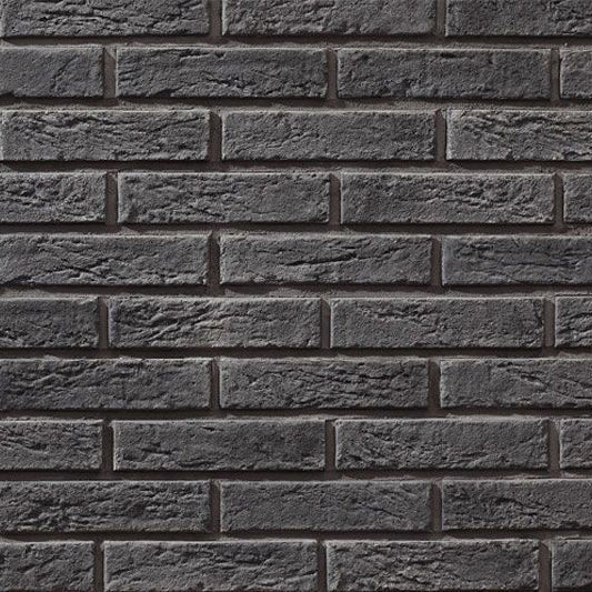 Slimfix Dark Grey Manufactured Stone Handmade Thin Brick Veneer - Livfloors Collection