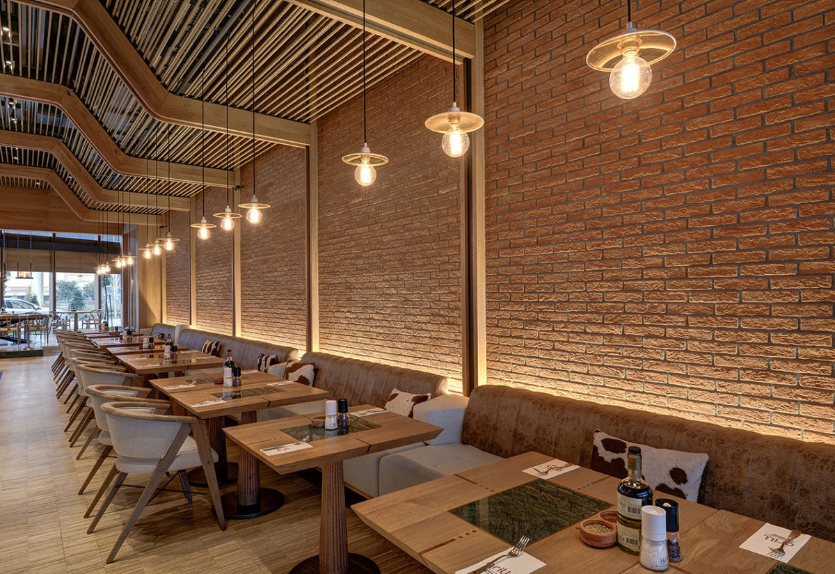 Slimfix Orange Manufactured Stone Handmade Thin Brick Veneer - Livfloors Collection
