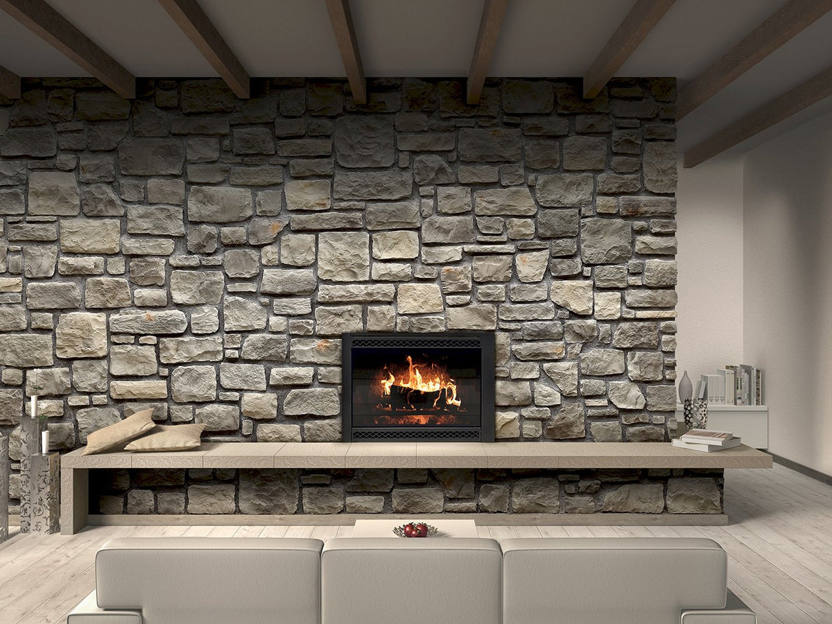 Ashlar Pattern Masso Olive Manufactured Stone Handmade Veneer - Livfloors Collection