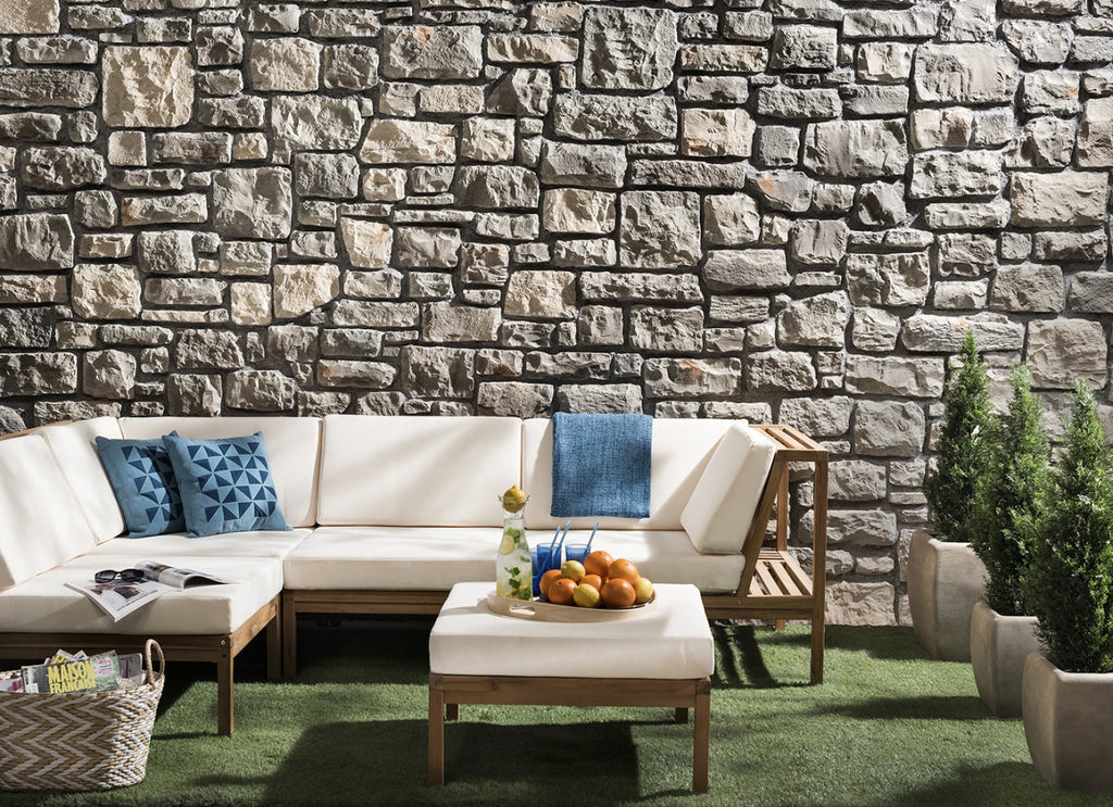 Ashlar Pattern Masso Olive Manufactured Stone Handmade Veneer - Livfloors Collection