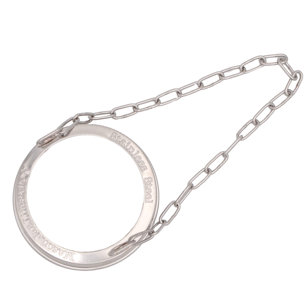 Stainless Steel Band with Chain Handle for Mason Jars 6 Pack
