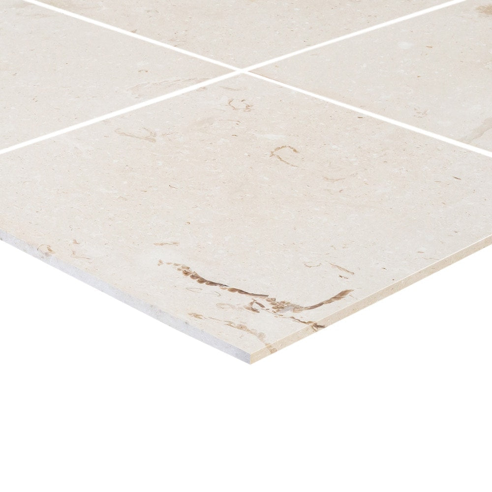 Mayra White Limestone Polished Floor and Wall Tile - Livfloors Collection