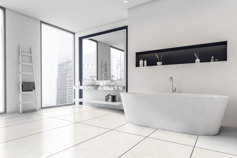 Mayra White Limestone Polished Floor and Wall Tile - Livfloors Collection
