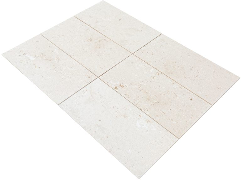 Mayra White Limestone Polished Floor and Wall Tile-Large Format - Livfloors Collection