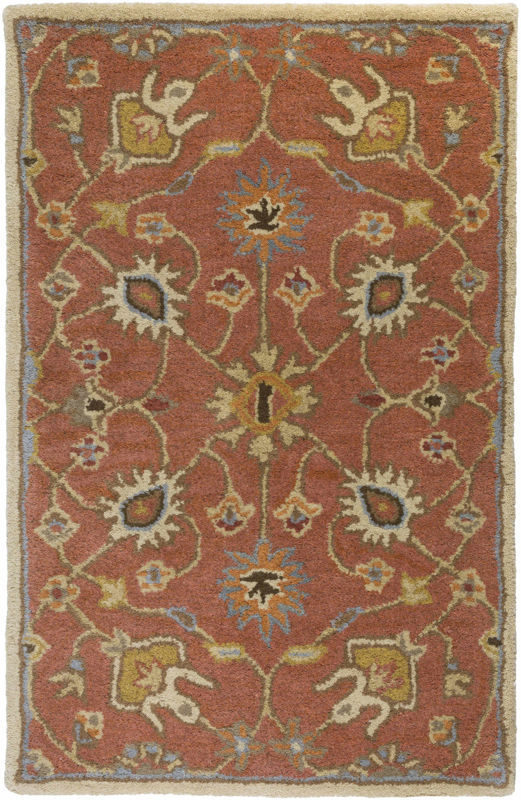 Logville Hand Tufted Rust 1119 Wool Rug
