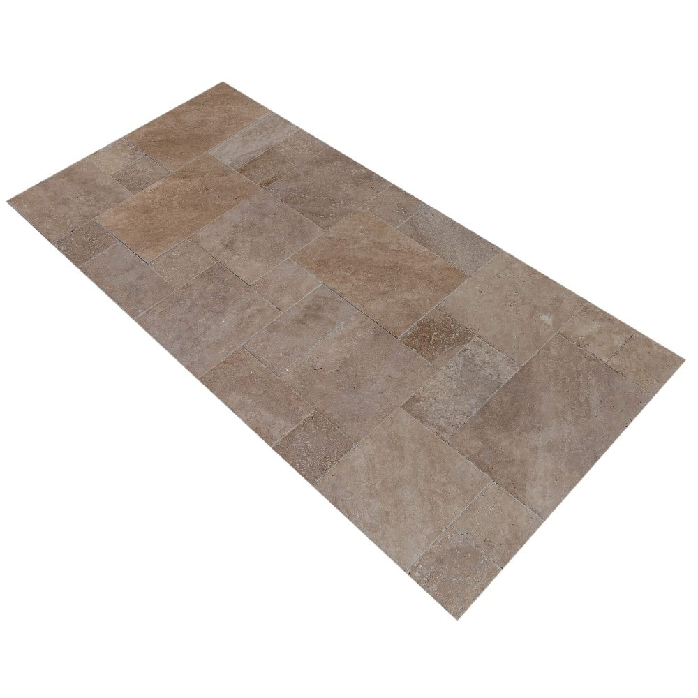 Meandros Walnut Antique Pattern Brushed, Chiseled and Unfilled - Full Truckload