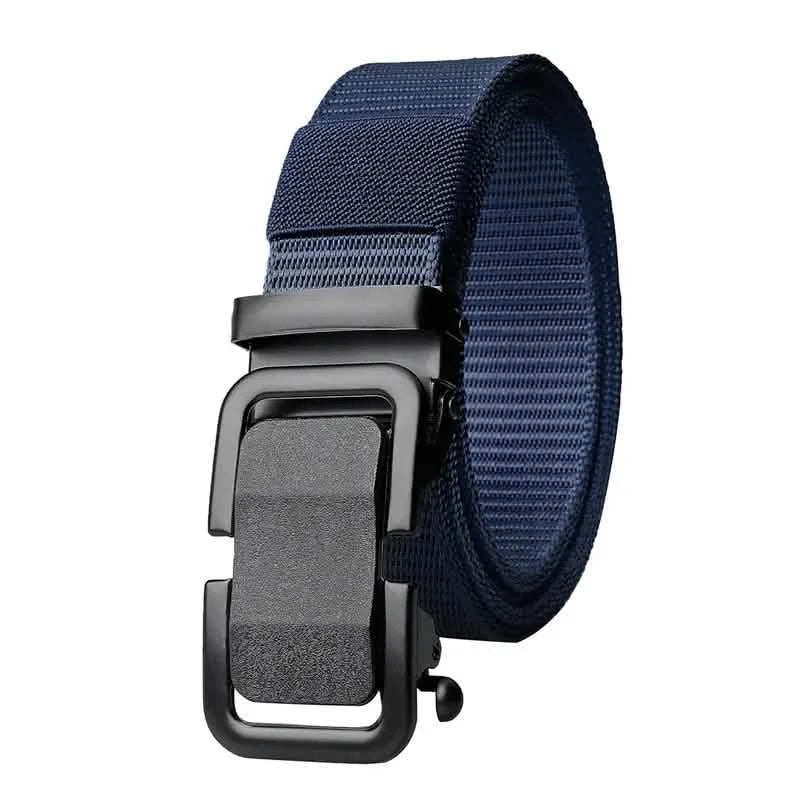 Men's Automatic Metal Buckle Nylon Canvas Webbing Belt