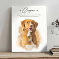 Pet Memorial Portrait Watercolor Sign If Love Alone