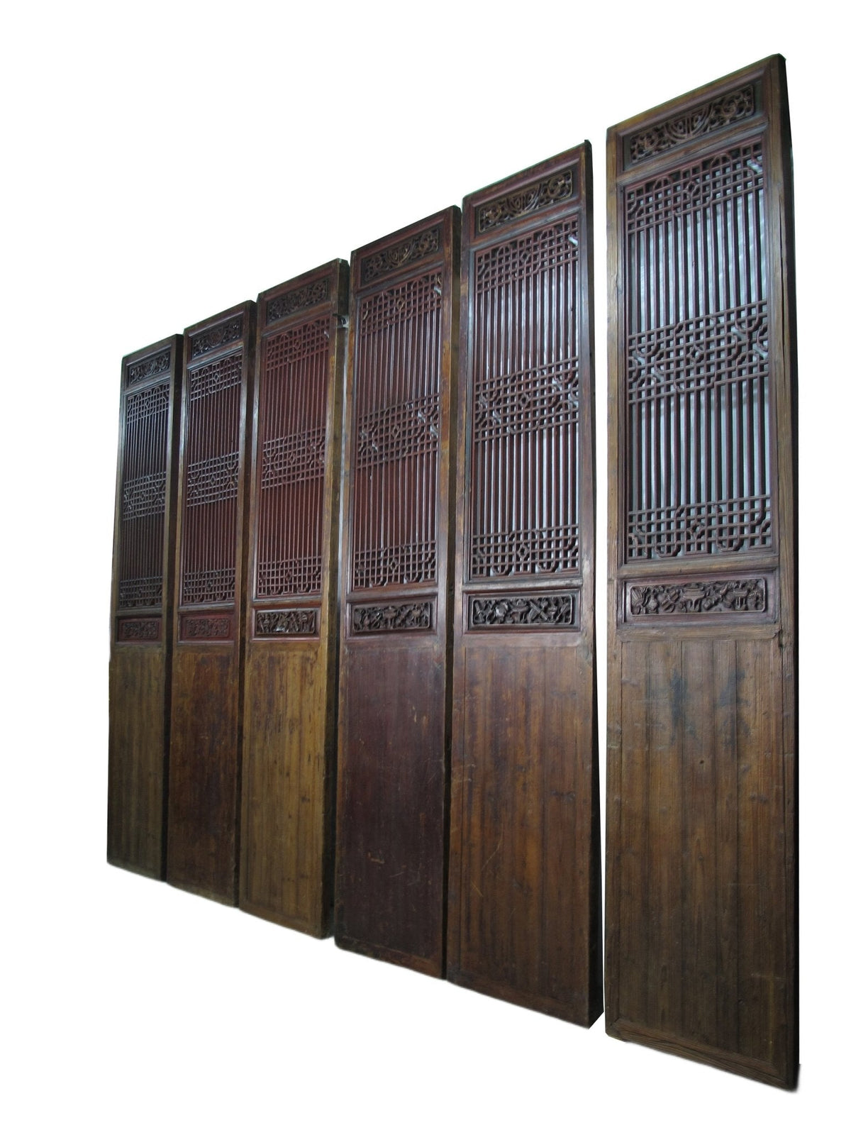 Monumental 11 Feet Tall  Antique Chinese Screen Panel Door – Set of 6