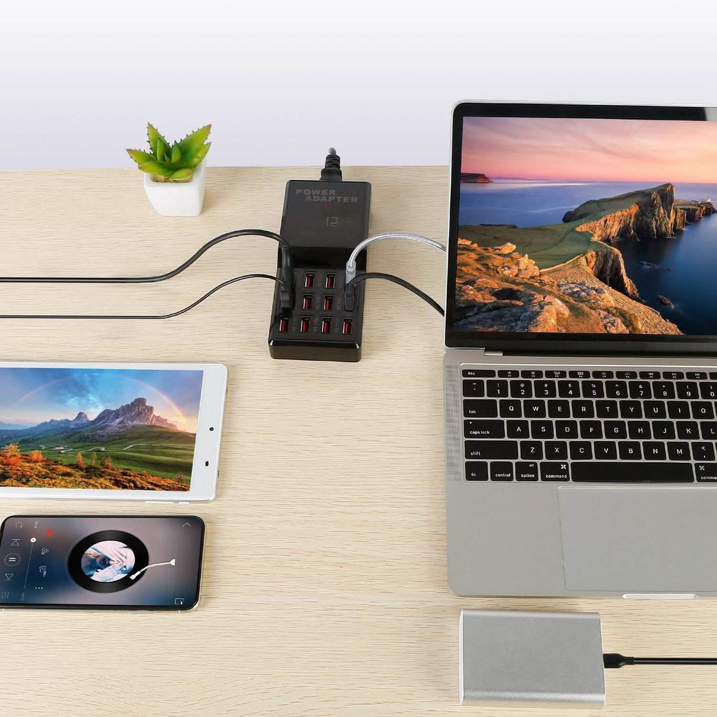 Multi 12 Port USB Charging Station Hub