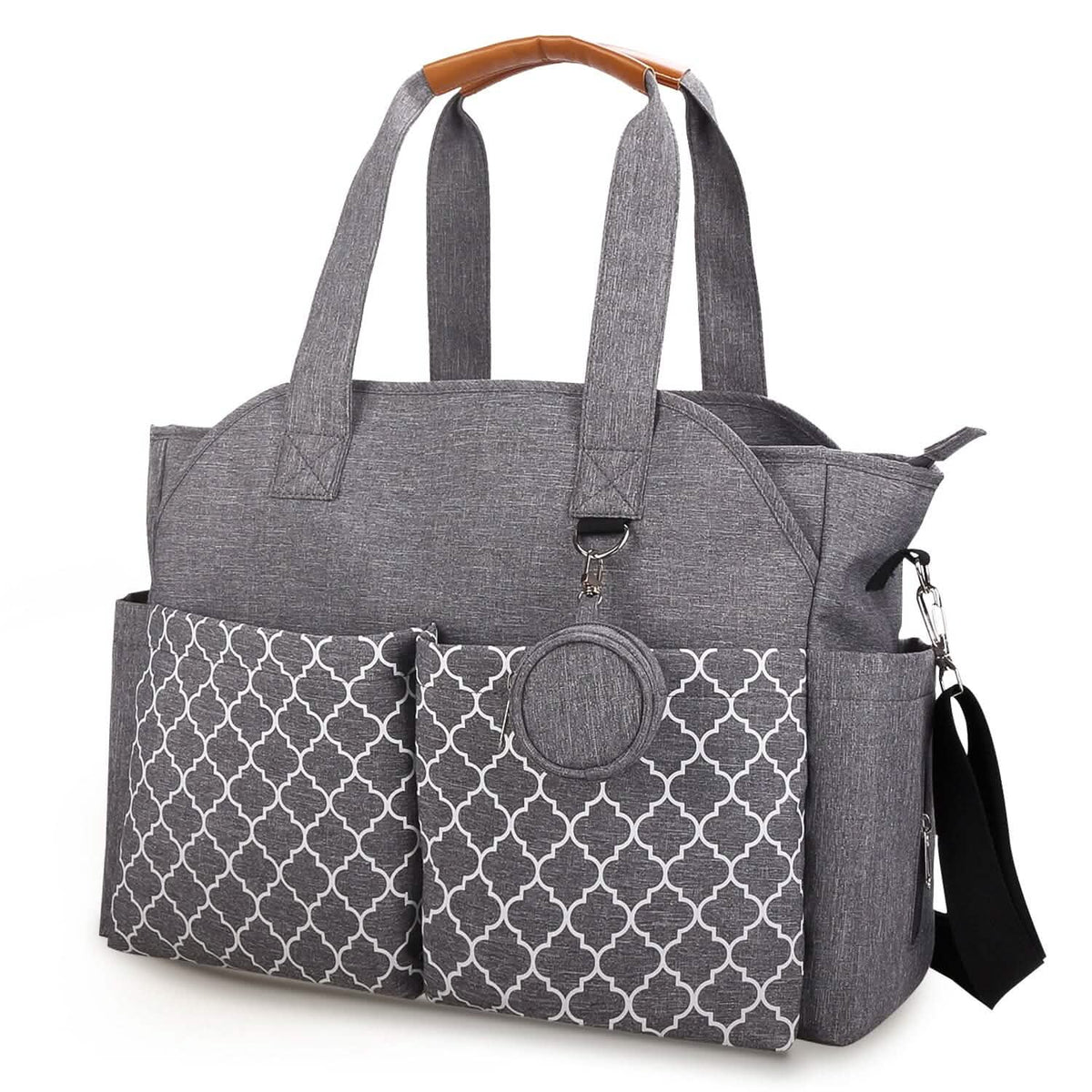 Multifunctional Diaper Changing Tote Bag with Adjustable Messenger Strap