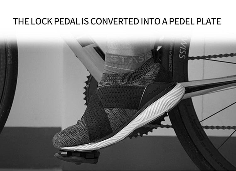 New Upgrade Road Bike Clipless Pedal Platform Adapter Convert For Look System Bicycle Clip Pedal Adaptor Converts Clipless Into Flat Pedals No Cleats Needed Adding Grip And Comfort