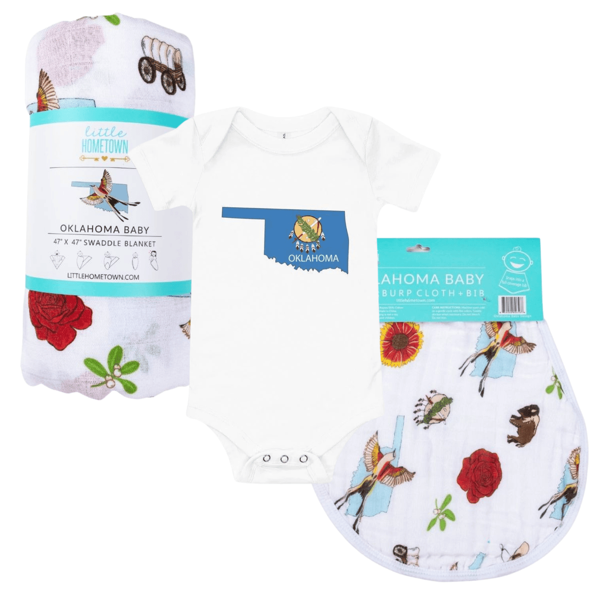 Oklahoma State Baby Gift Bundle Complete Newborn Outfit