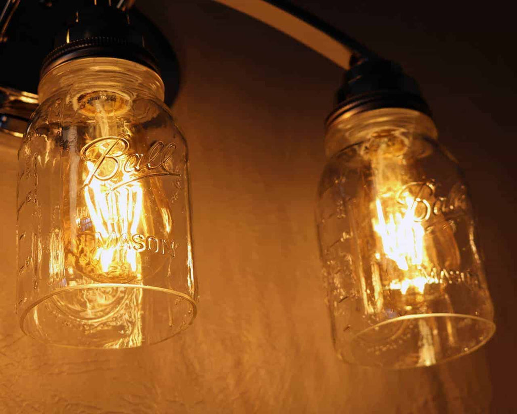 Hand-Cut Open Bottom Mason Jars for DIY Lighting, Pendants & Crafts