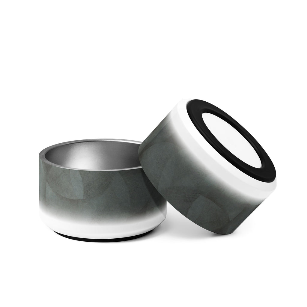 Sebastian & Clementine Gray Circles Pet Bowl