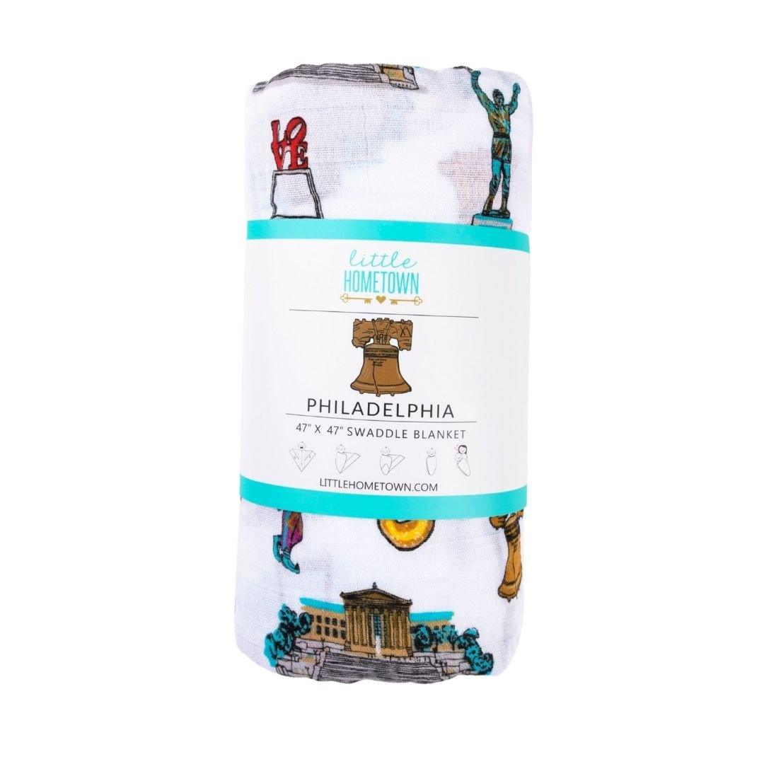 Philadelphia Newborn Water Ice Gift Bundle: Swaddle, Bib & Onesie