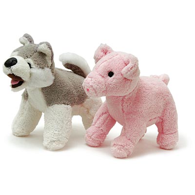 Jeffers Animal Cuddlers Plush Squeaky Dog Toys