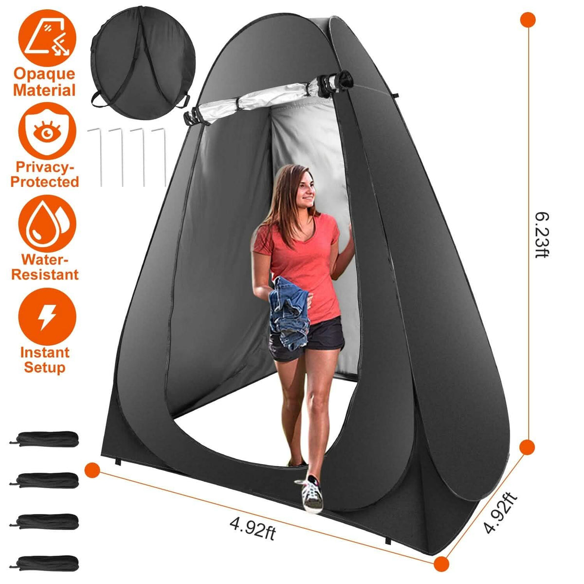 Pop Up Privacy Foldable Tent with Carry Bag