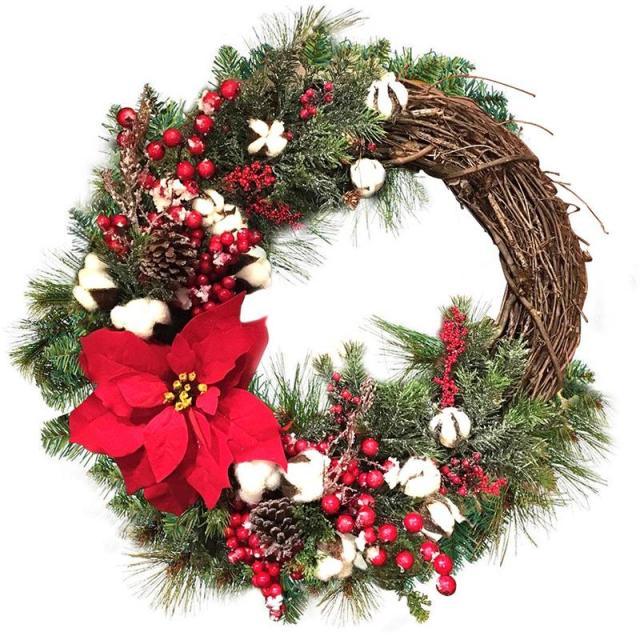 Artificial Rattan Christmas Wreaths