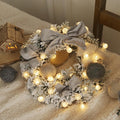 Christmas Rattan Flower Wreath with Lights