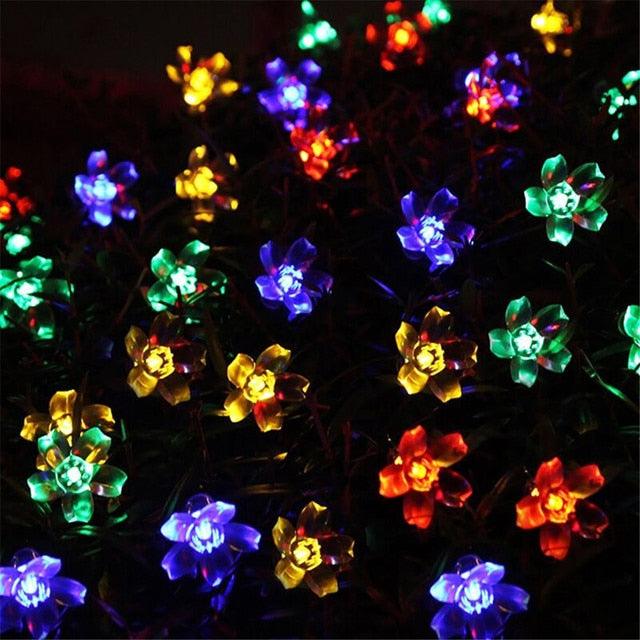 Waterproof 10/20/30leds Cherry Blossoms Peach Flower