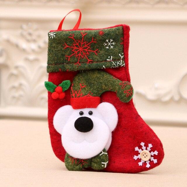 Christmas Stockings White Stamping Gold Snowflake Xmas