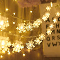 LED Snowflake String Lights, Mixed Power Options