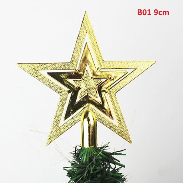 Christmas Tree Top 3D Five-Point Star