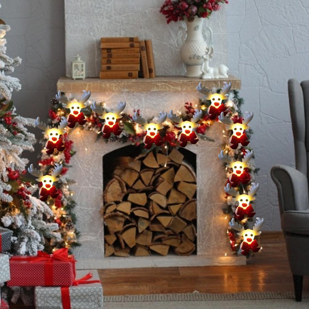 Battery-Powered Deer Christmas Fairy Lights