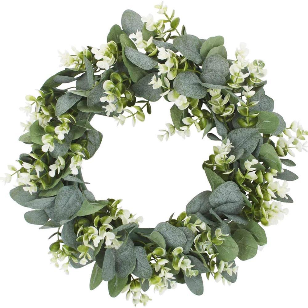 Eucalyptus Wreath Artificial Plants Background Christmas