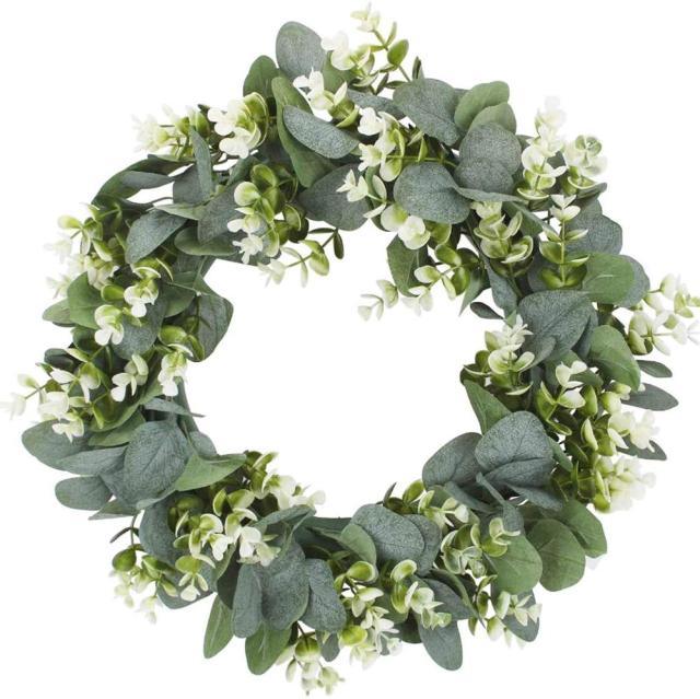 Eucalyptus Wreath Artificial Plants Background Christmas