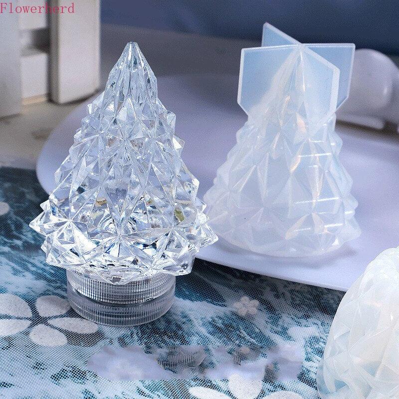 Crystal Epoxy Resin Mold Christmas Mold Tree Light Ornament