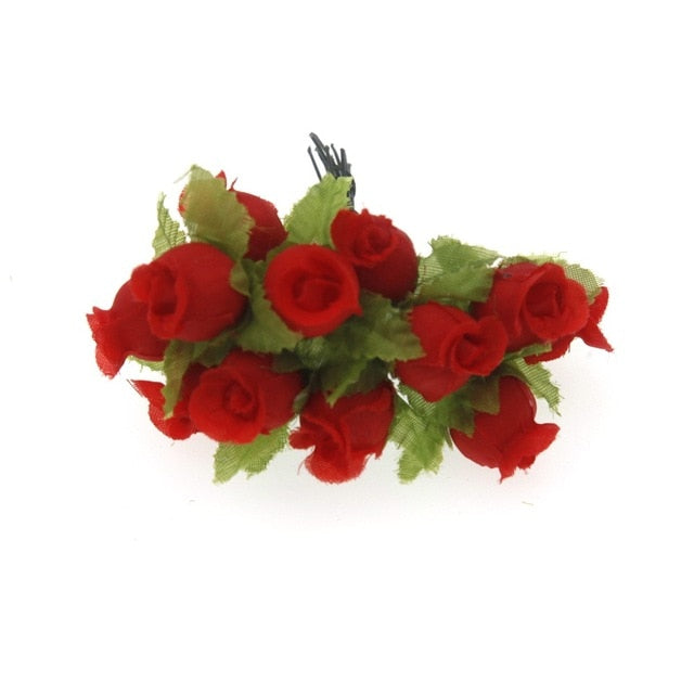 Red Artificial Flower Bundles For Christmas DIY