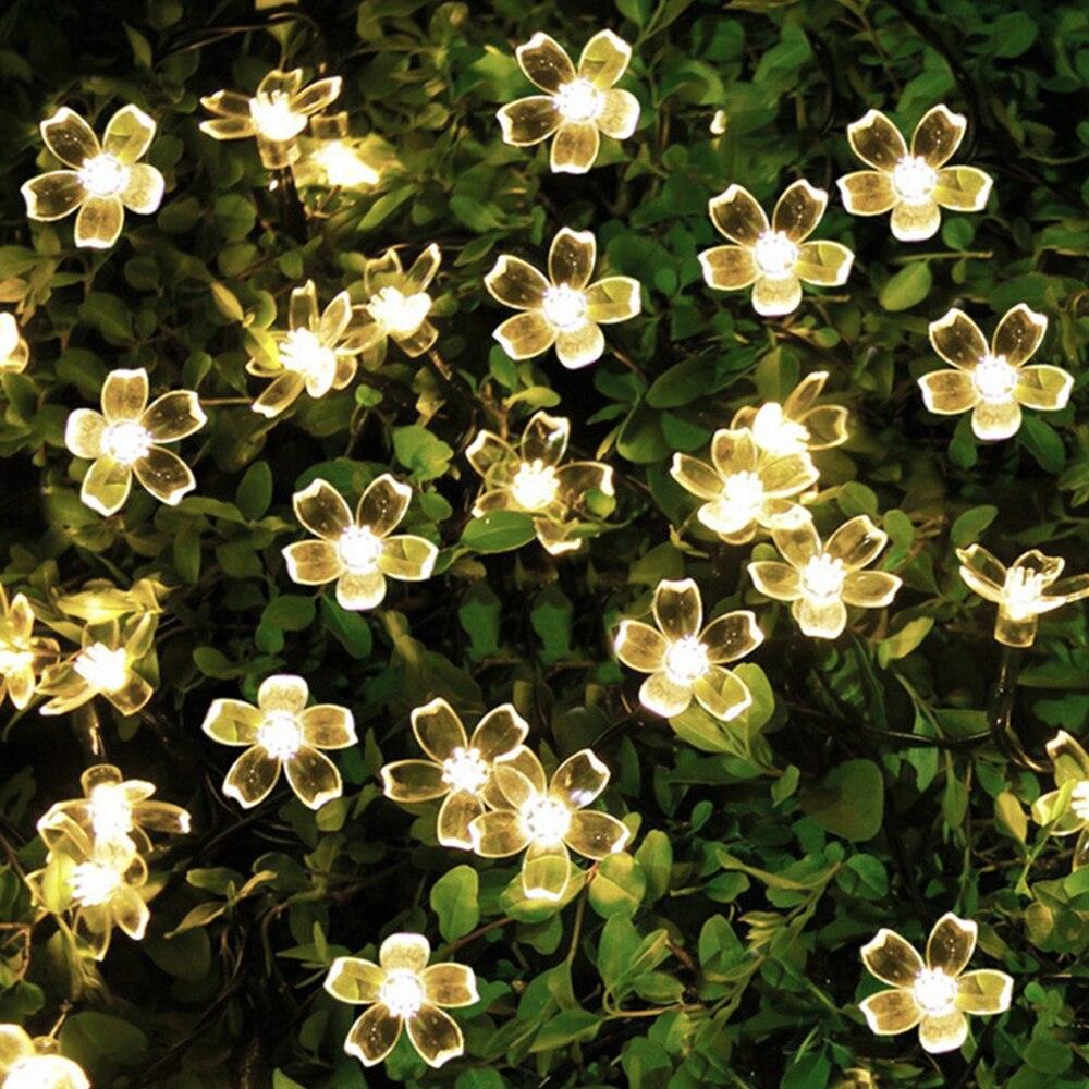 Waterproof 10/20/30leds Cherry Blossoms Peach Flower